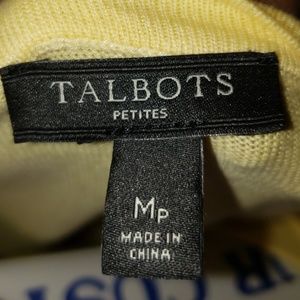Talbots Yellow Medium Petite Cardigan with Shell